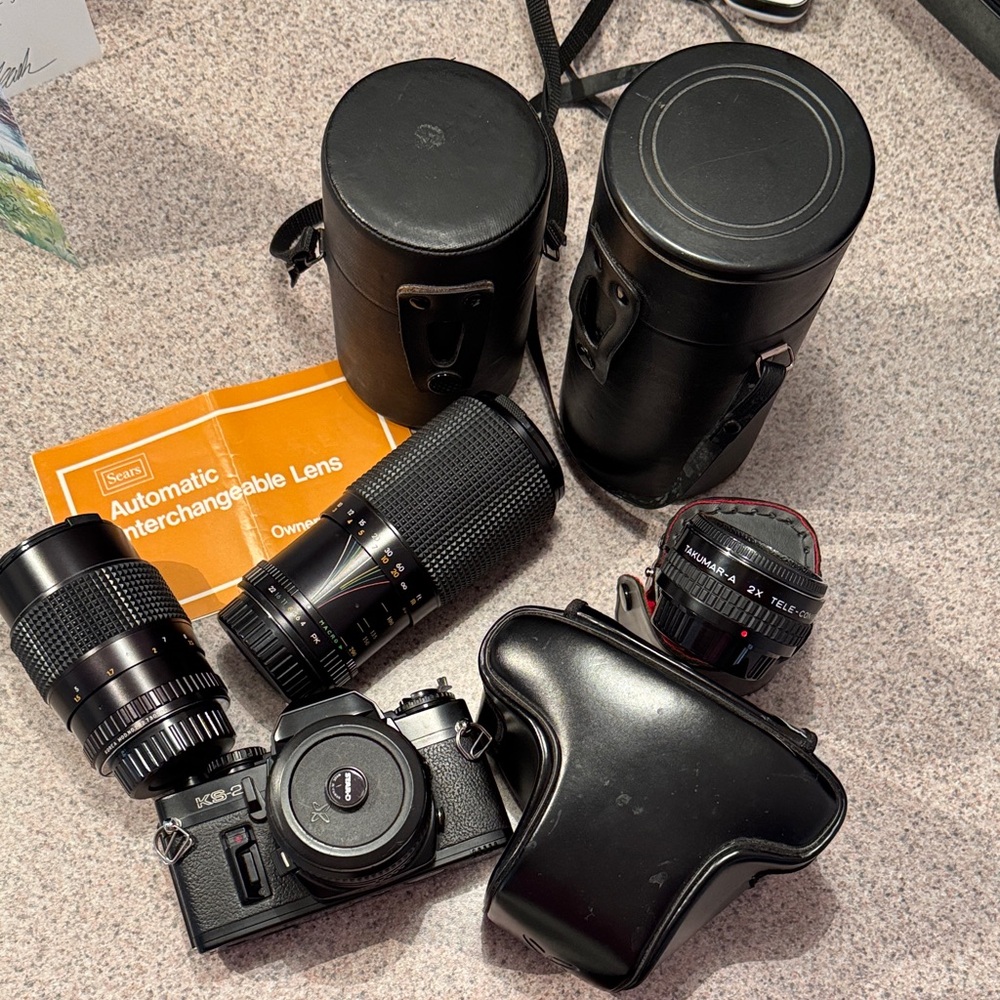 Sears KS-2 35mm film Camera with Interchangeable Lens Kit